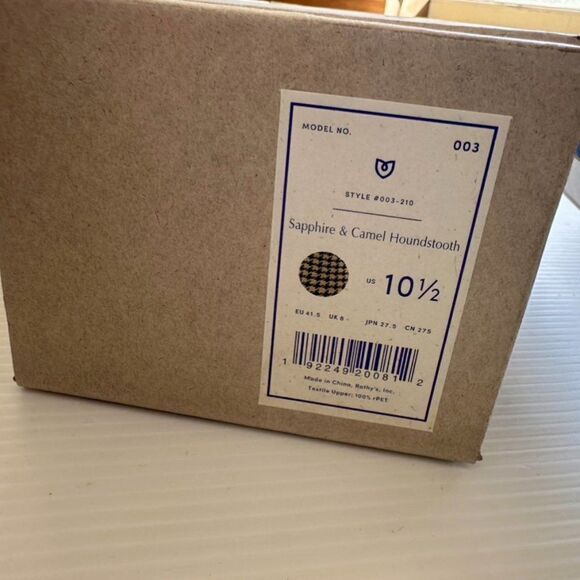 Rothy's Sapphire & Camel Houndstooth Loafer Women's Size 10.5 New In Box - Picture 2 of 7